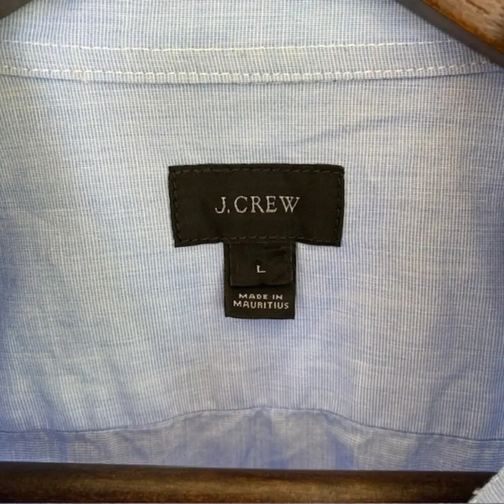 J. Crew Light Blue Long Sleeve Button Down Shirt - Large